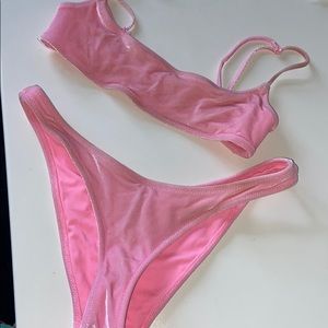 Pink velvet dreamland triangl swimsuit